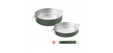 La Merveilleuse Inox Vert Fougère Duo Poêle 24 cm Sauteuse 28 cm Pack LSDC 