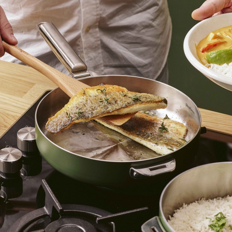 La Merveilleuse RVS Varengroen Duo Koekenpan 24 Sauteerpan 28 LSDC Pack - Cookut