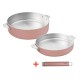 La Merveilleuse Inox Rose Duo Poêle 24 cm Sauteuse 28 cm Pack LSDC  - Cookut