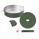 La Merveilleuse Inox Vert Fougère Kit Sauteuse Couvercle 28cm Anse Pack LSDC  - Cookut
