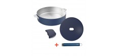 La Merveilleuse Inox Bleu Myrtille Kit Sauteuse Couvercle 28cm Anse Pack LSDC