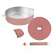 La Merveilleuse Inox Rose Kit Sauteuse Couvercle 28cm Anse Pack LSDC - Cookut