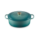 Cocotte Fonte Emaillée Signature Ovale 6,3 L Bleu Riviera (31 cm)  - Le Creuset