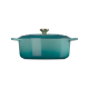 Signature Ovale gietijzeren Cocotte 6,3 L Riviera Blauw (31 cm) - Le Creuset