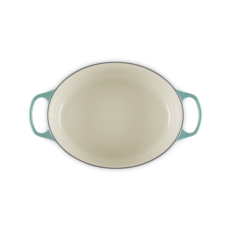 Cocotte Fonte Emaillée Signature Ovale 6,3 L Bleu Riviera (31 cm)  - Le Creuset