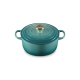 Cocotte Fonte Emaillée Signature Ronde 4,2 L Bleu Riviera (24 cm)  - Le Creuset