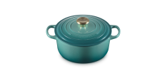 Signature Ronde Gietijzeren Cocotte 4,2 L Riviera Blauw (24 cm)