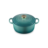 Cocotte Fonte Emaillée Signature Ronde 4,2 L Bleu Riviera (24 cm) 