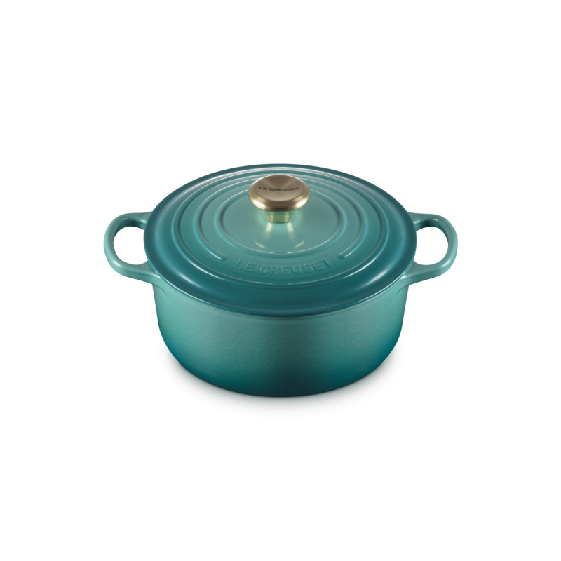 Cocotte Fonte Emaillée Signature Ronde 4,2 L Bleu Riviera (24 cm)  - Le Creuset
