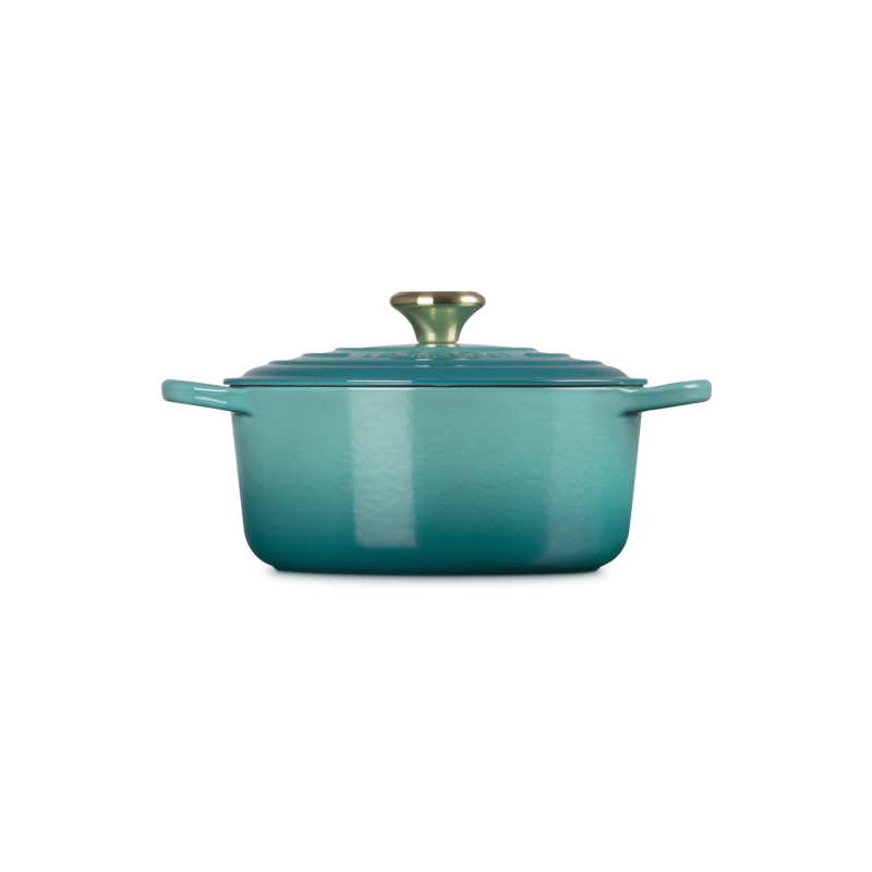 Signature Ronde Gietijzeren Cocotte 4,2 L Riviera Blauw (24 cm) - Le Creuset