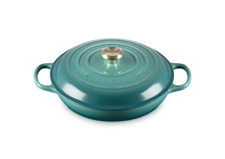 Campagnard gietijzeren Cocotte 3,5 L Riviera Blauw (30 cm) - Le Creuset