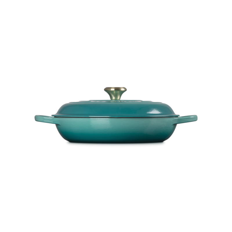 Cocotte Faitout Campagnard Fonte Emaillée 3,5 L Bleu Riviera (30 cm)  - Le Creuset