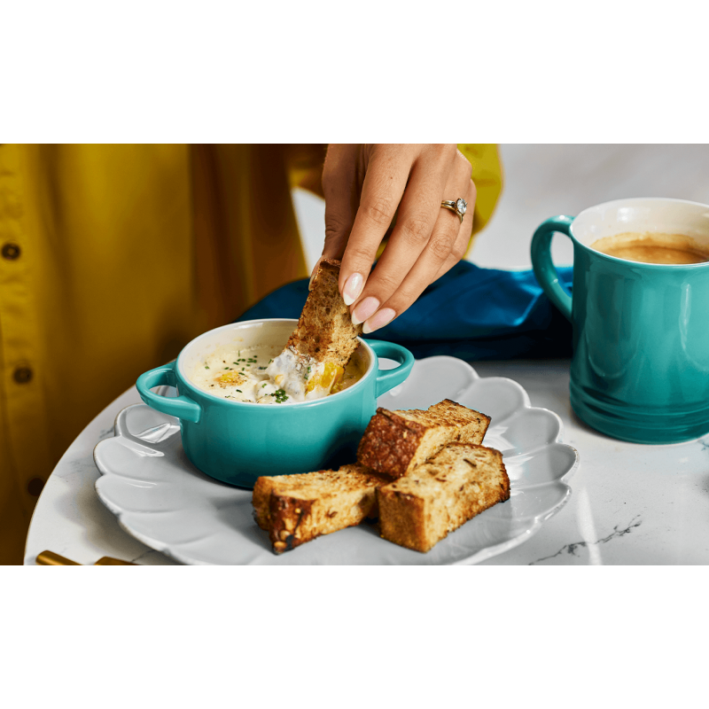 Mini Cocotte Céramique Ronde 25 cl Bleu Riviera (10 cm)  - Le Creuset