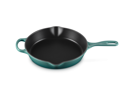 Poêle en Fonte Emaillée Skillet Rond 26 cm 2 L Bleu Riviera  - Le Creuset