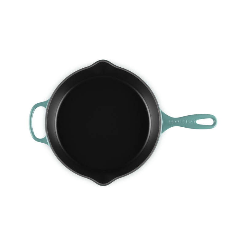 Poêle en Fonte Emaillée Skillet Rond 26 cm 2 L Bleu Riviera  - Le Creuset