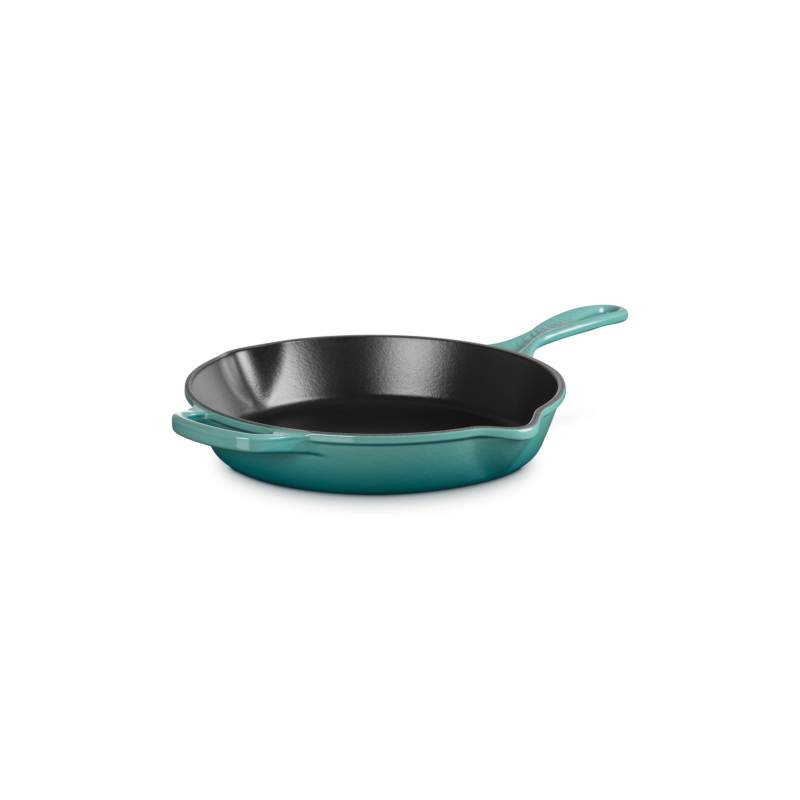 Poêle en Fonte Emaillée Skillet Rond 26 cm 2 L Bleu Riviera  - Le Creuset