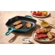 Koekenpangrill Vierkante Gietijzeren 26 cm Riviera Blauw - Le Creuset