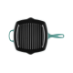 Poêle en Fonte Emaillée Skillet Grill Carré 26 cm Bleu Riviera  - Le Creuset