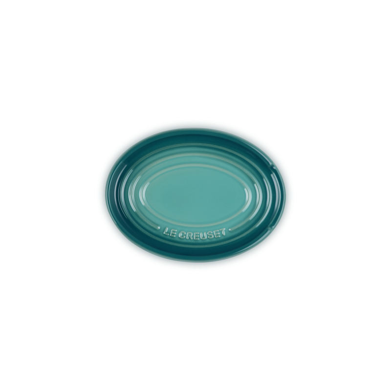 Repose Cuillère Céramique Ovale 15 cm Bleu Riviera  - Le Creuset