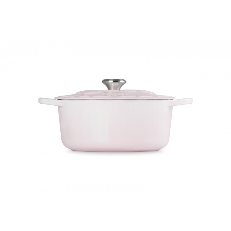 Signature Ronde Gietijzeren Stoofpot 5,3 L Pétales Roze Shell Pink - Le Creuset