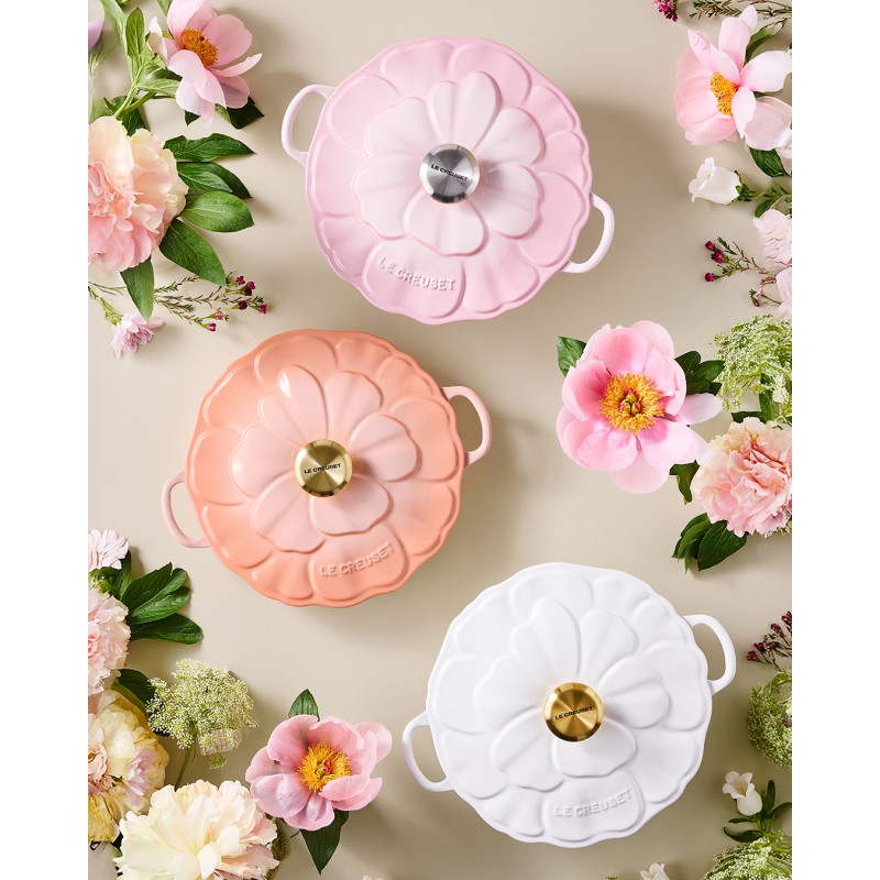 Signature Ronde Gietijzeren Stoofpot 5,3 L Pétales Roze Shell Pink - Le Creuset