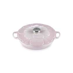Faitout Signature Fonte Emaillée Rond 2,2 L Pétales Rose Shell Pink (26 cm)  - Le Creuset