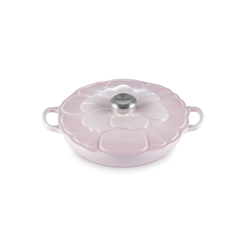 Ronde Gietijzer Stoofpot Signature 2,2 L Pétales Roze Shell Pink (26 cm) - Le Creuset