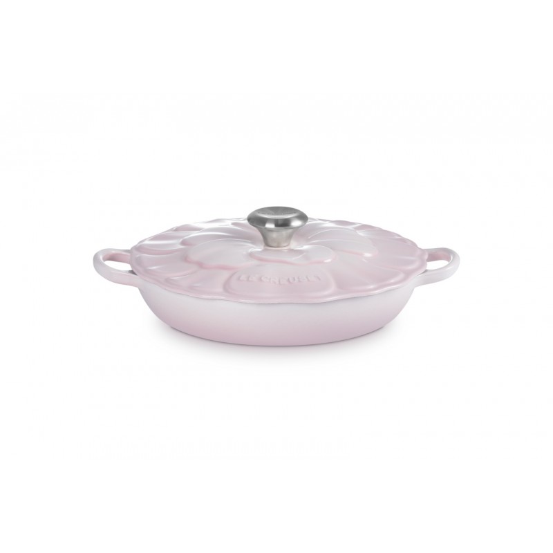 Ronde Gietijzer Stoofpot Signature 2,2 L Pétales Roze Shell Pink (26 cm) - Le Creuset