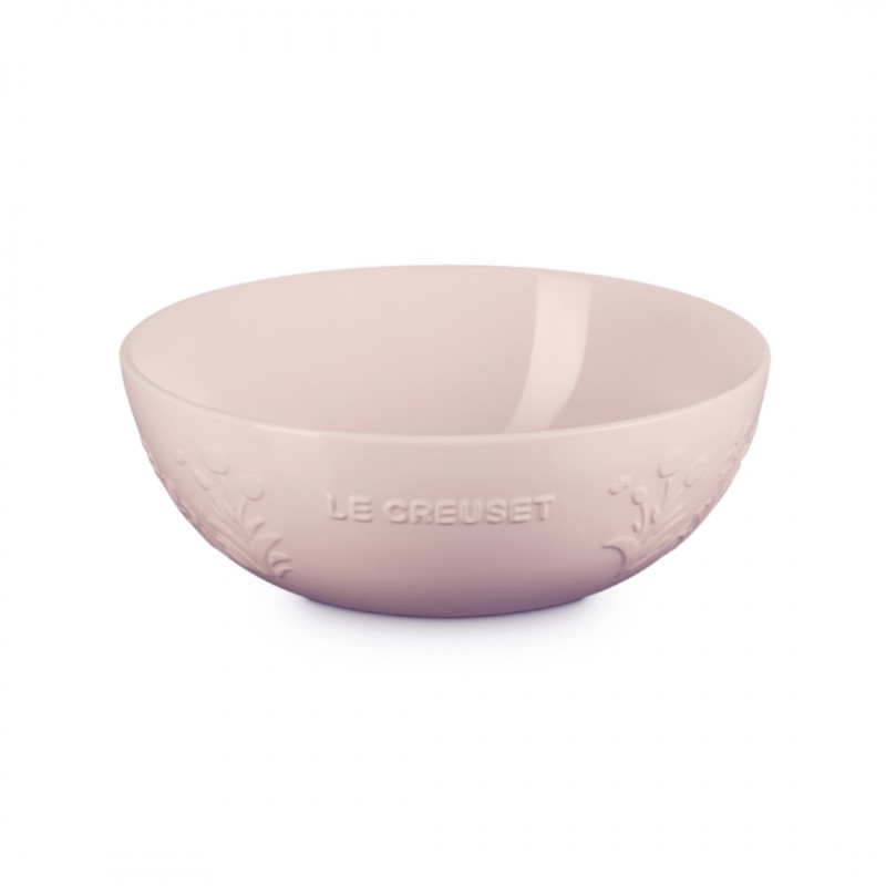 Jardin Saladier Rond en Céramique Emaillée 3,6 L 26 cm Rose Shell Pink  - Le Creuset