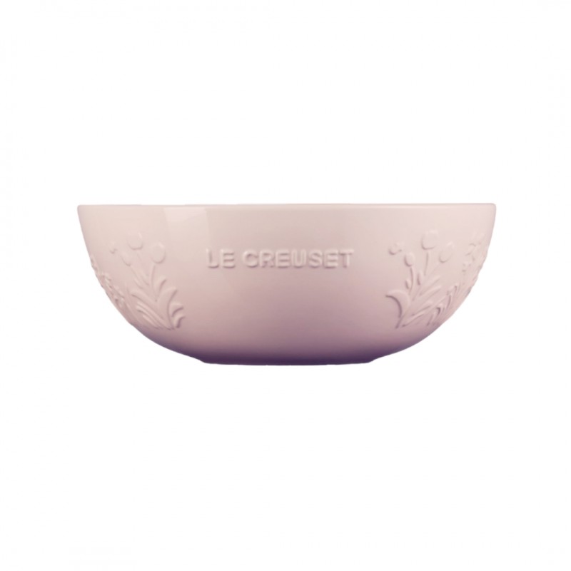 Jardin Saladier Rond en Céramique Emaillée 3,6 L 26 cm Rose Shell Pink  - Le Creuset