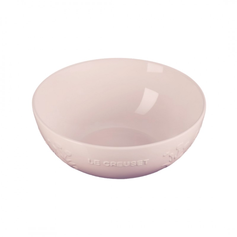 Jardin Saladier Rond en Céramique Emaillée 3,6 L 26 cm Rose Shell Pink  - Le Creuset