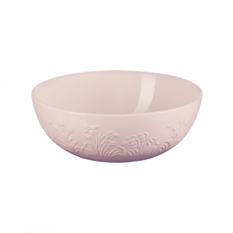 Jardin Saladier Rond en Céramique Emaillée 3,6 L 26 cm Rose Shell Pink  - Le Creuset