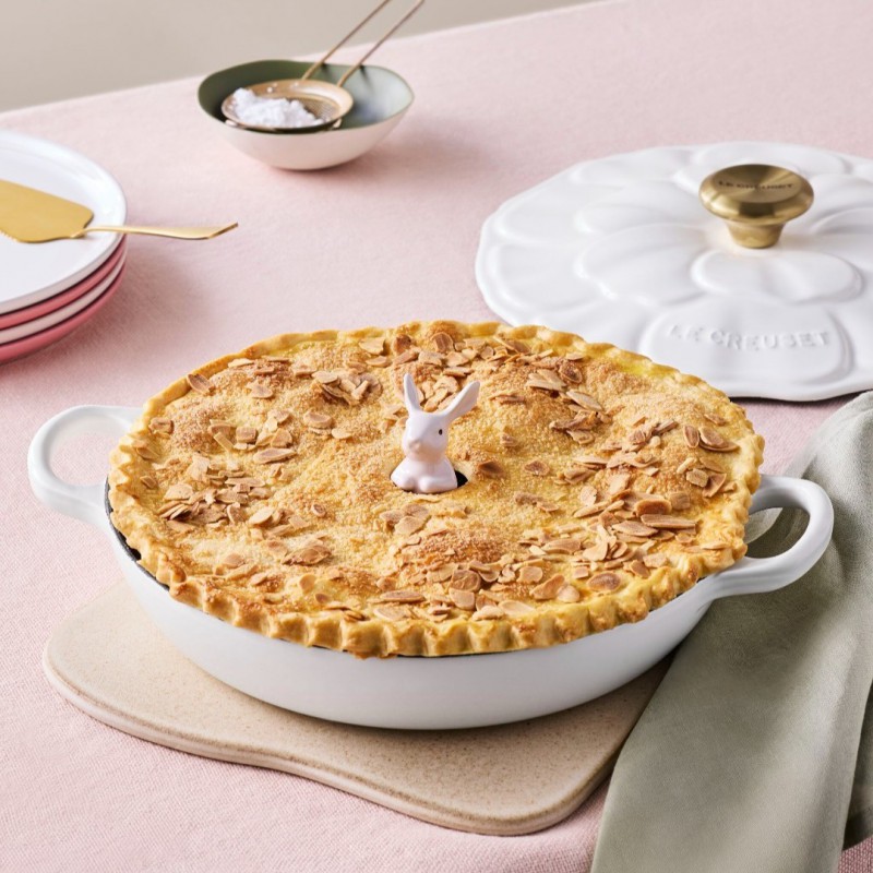 Cheminée pour Tourte et Tarte Céramique Emaillée Lapin Rose Shell Pink 9cm - Le Creuset