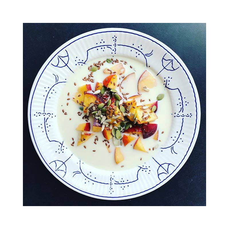 Copenhague Keramisch Soepbord Glanzend Emaille Crème Wit en Blauw 24,5cm - Royal Boch