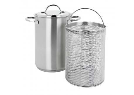 Specialties 3 Aspergekoker van Mat RVS met Mandje 16 cm 4,5 l - Demeyere