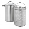 Specialties 3 Aspergekoker van Mat RVS met Mandje 16 cm 4,5 l