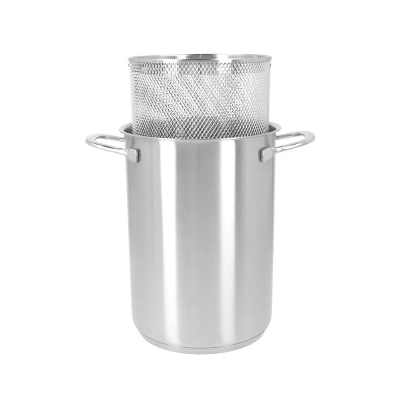 Specialties 3 Cocotte à Asperges en Inox Mat avec Panier 16 cm 4,5 L - Demeyere