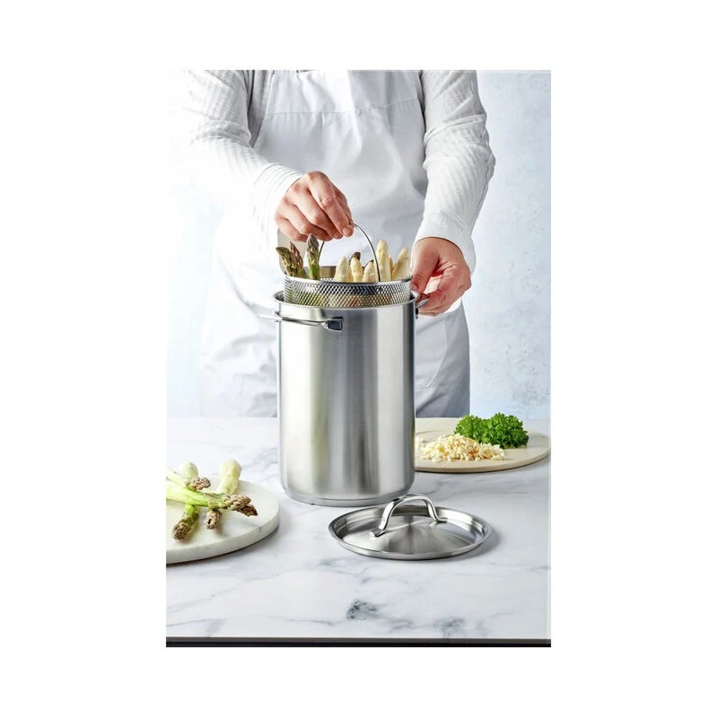 Specialties 3 Aspergekoker van Mat RVS met Mandje 16 cm 4,5 l - Demeyere