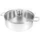 Apollo 7 Lage Kookpot RVS met Glazen Deksel 24 cm - Demeyere