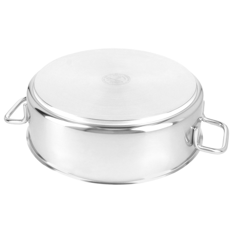 Apollo 7 Casserole Basse Inox avec Couvercle en Verre 24 cm  - Demeyere