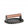 Gietijzeren Ronde Vleespers voor Grills en Smash Burger 18 cm