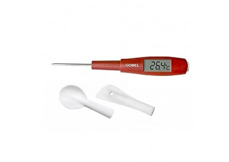 Thermomètre Spatule Cuillère 3-en-1 25 cm Rouge  - Gobel