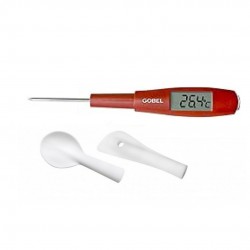 Thermomètre Spatule Cuillère 3-en-1 25 cm Rouge  - Gobel