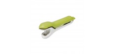 Tweezy Dénoyauteur Cerises Olives et Equeuteur à Fraises 3 en 1 Vert 17 cm
