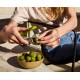 Tweezy Dénoyauteur Cerises Olives et Equeuteur à Fraises 3 en 1 Vert 17 cm - Joseph Joseph