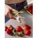 Tweezy 3-in-1 Kersen en Olijvenontpitter en Aardbeienontpeller Groen 17 cm - Joseph Joseph