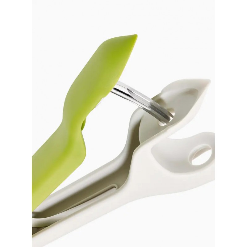 Tweezy Dénoyauteur Cerises Olives et Equeuteur à Fraises 3 en 1 Vert 17 cm - Joseph Joseph