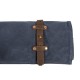 Chef Etui Couteaux Pliant Cuir et Toile 9 Compartiments Bleu Marine 38x37 cm  - Alaskan Maker