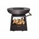 Nomad Brasero Plancha Acier Corten 100 cm Noir  - White Fire
