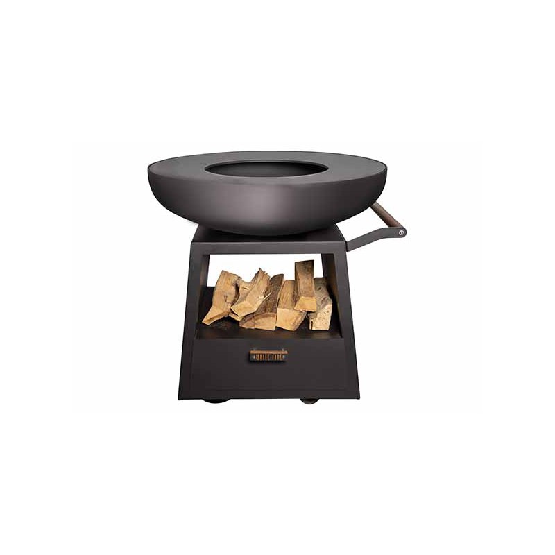 Nomad Barbecue Plancha Brasero Acier Corten 100 cm Noir  - White Fire